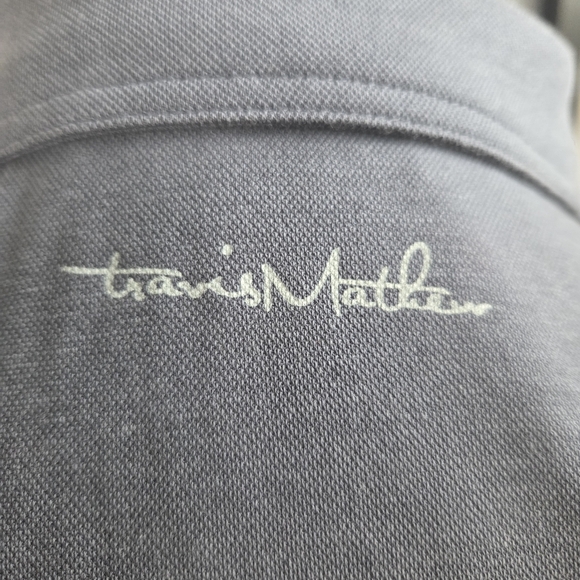 Travis Matthew Blue Polo Shirt With Palm Tree Design Size Med - Picture 5 of 8